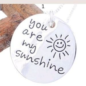 Sweet "You Are My Sunshine" Silver Necklace